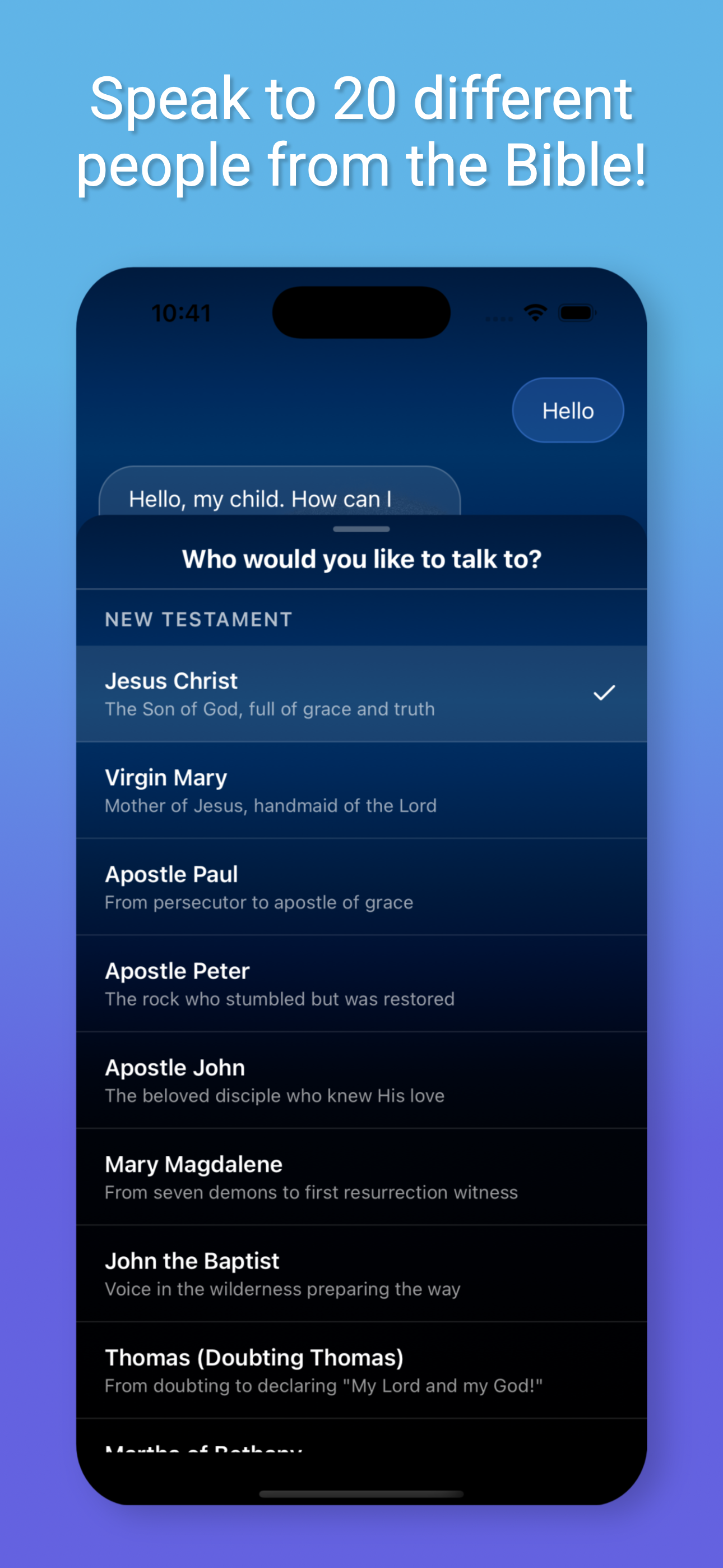 Choose Biblical Characters